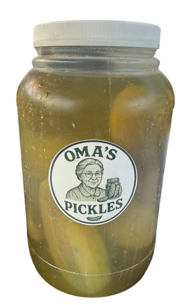 Oma’s Pickles Gallon Jar